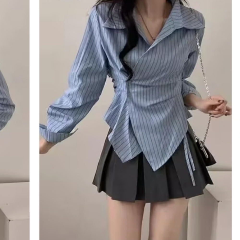 Striped Blue Women's Top (M)